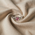 Rosalie Heart Cubic Zirconia White Gold Ring