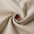 Ruby Ring Promising Red Sparkle | White Gold