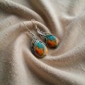 Blue and Orange Gemstone Drops