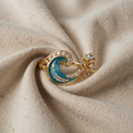 Ring Sea Waves with sparkling crystal