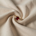 Marquise-Shaped Accent Ring with Heart Stone