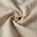 Marquise Accent Ring with Heart Stone