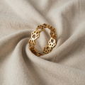 Adjustable Footprint Ring in Olive Wood – Made from Stainless Steel.
