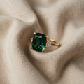 Stylish Square Emerald Ring