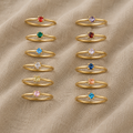 Gold-coloured Solitaire Ring with delicate setting