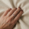 Pink Heart-Shaped Cubic Zirconia Ring