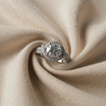White Gold Moissanite Twisted Ring