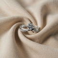 White Gold Zircon Starry Sky Ring