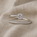 White Gold Zirconia Sparkle Ring