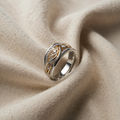 Sculptural Gold and Silver Ring