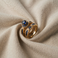 Viktoria Golden Sapphire Ring Set