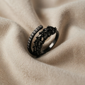 Coloured Ring with White Flower