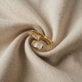 Luxurious adjustable Ring with white opal