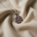 CUBIC ZIRCONIA FLOWER COLLAR WITH SPARKLE