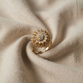 CUBIC ZIRCONIA BEAUTY SUN RING - (ADJUSTABLE)