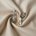 "Forever in Your Heart" Earrings with Cat-Shaped Embrace and Pendant