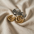 Time to Try Golden Spiral Earrings
