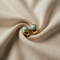 Earrings with Copper-Blue Stones