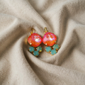 Gold Rainbow Cubic Zirconia Earrings