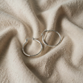 Timeless silver hoops