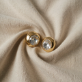 Timeless Gold Round Cubic Zirconia Earrings