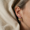 Amorette Rose Leaf Earrings | Rose Gold