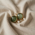 Antique Jade and Pearl Earrings
