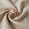 Elegant light, round earrings
