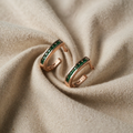 Elegant green crystal earrings