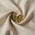 Henrika – Detailed and Clear Characteristic Gold Earrings with Stable Design