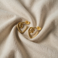 Ivona – Clear and Uniform Earrings with Gold Tone