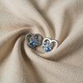 Heart-shaped earrings with cubic zirconia