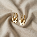 Julia – Hoops with Gold-Coloured Flower Motif