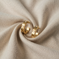 Katrin – Gold-coloured Hoops with Round Crystals