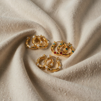 Gold Earrings - Stones and Pearls