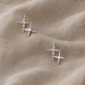 Sparkling Star Earrings with Stone-Set Detail