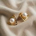 Classic Pearl and Gold Earrings