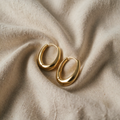 Classic Gold Earrings with Shimmering Hue