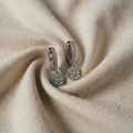 Classic White Gold Stone Earrings