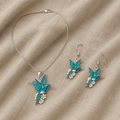 Hummingbird Necklace with Matching Earrings – Limited Offer