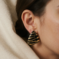 Triangular Zebra Earrings