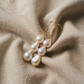 Triple Tube Baroque Mark Earrings