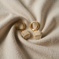 Gold Cube Earrings