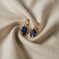 Royal Midnight, Gold Earrings