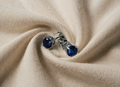 Minimalist Earrings with Princess-Cut Sapphire