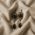 Black Crystal Hanging Earrings
