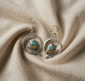 Retro bird on a branch Earrings – Symbol of freedom and peace