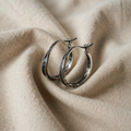 Bold Round Earrings with Continuous Edge