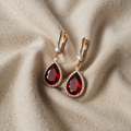 Ruby-Shaped Earrings | Rose Gold