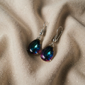 Elegant Earrings with Rainbow Style Sapphires